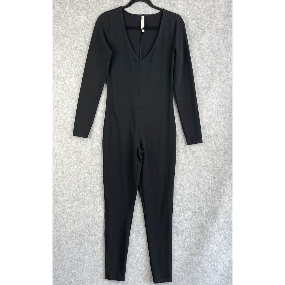 Aritzia Babaton The Group Jumpsuit Womens Large Black Stretch Organic Cotton